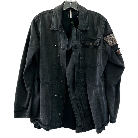 FREE PEOPLE Embellished Military Jacket - Picture 10 of 16